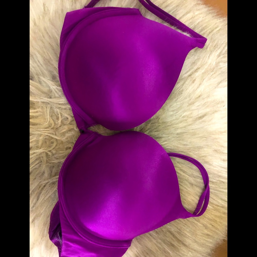 Plush purple bra